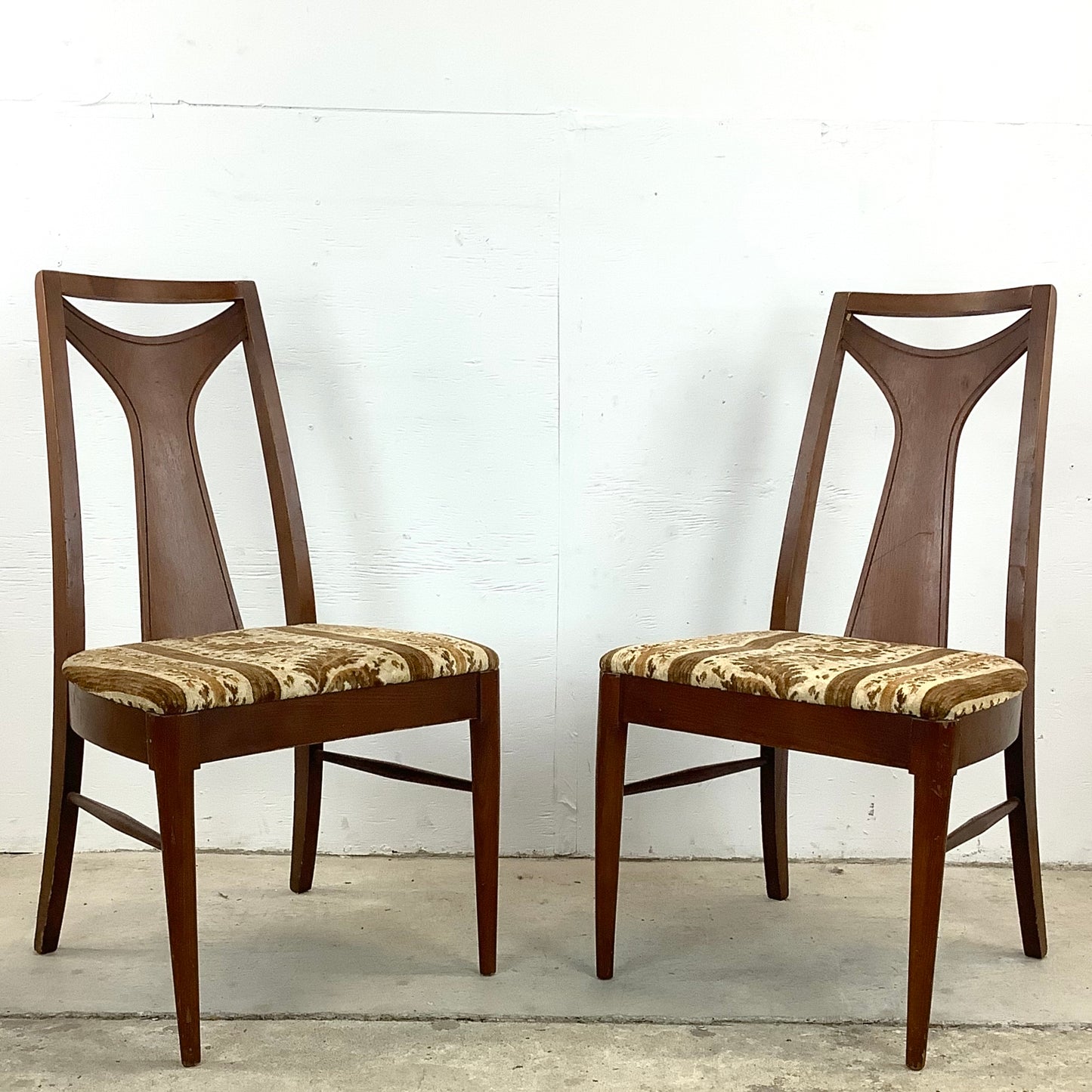 Mid-Century Walnut Dining Room Chairs- A Pair