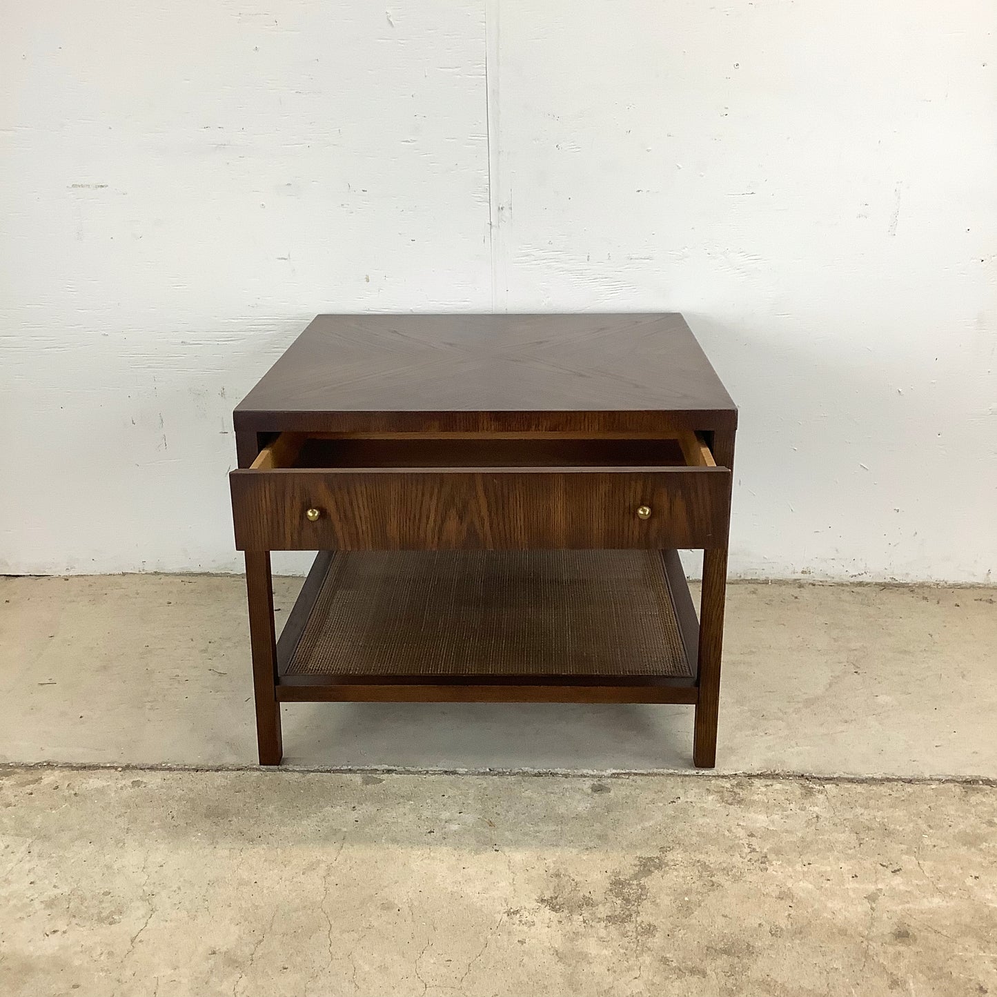 Mid-Century Modern Side Table with Drawer