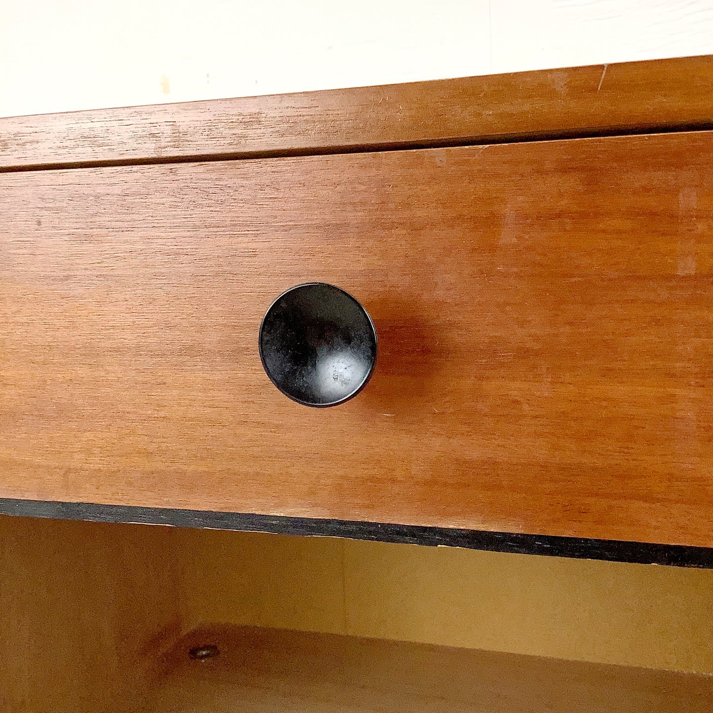 Mid-Century Nightstand With Drawer and Cabinet– Minimalist Form, Warm Finish