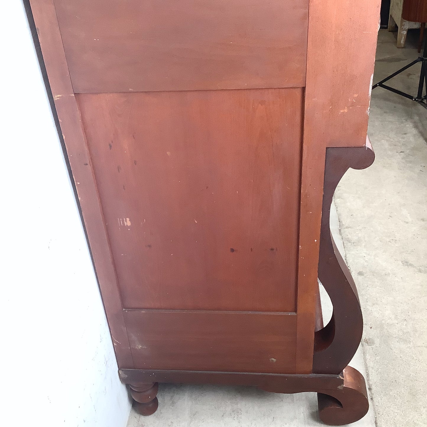19th Century American Empire Flame Mahogany Four-Drawer Chest