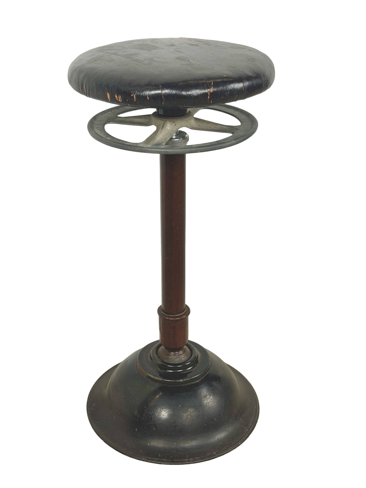 Antique Ritter Model C Adjustable Dental Operating Stool, 1930s Industrial