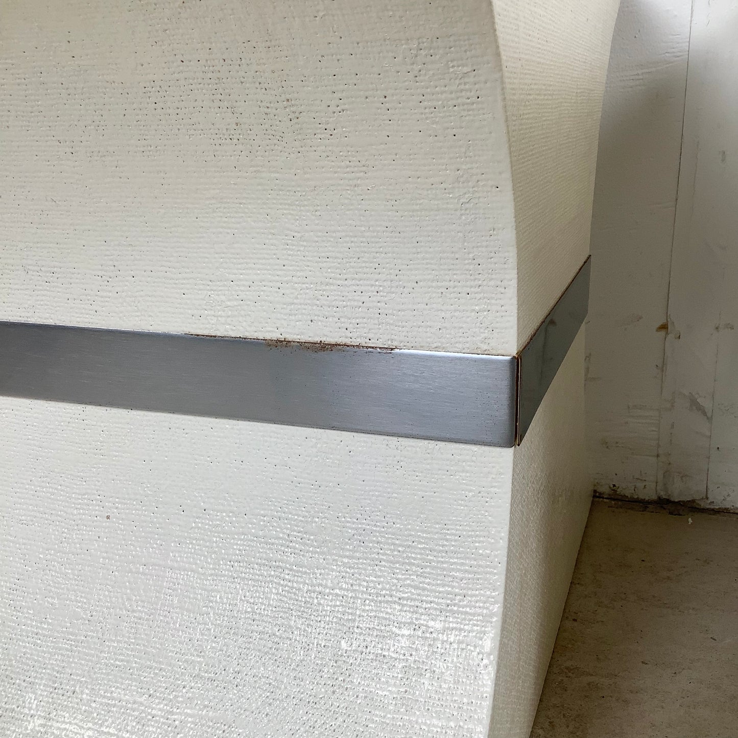 Vintage Grasscloth Hourglass Pedestal Tables, after Karl Springer