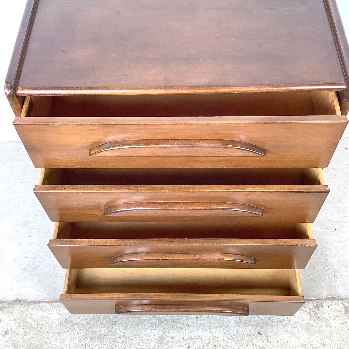 Vintage Templeton Furniture Co. Four-Drawer Walnut Chest
