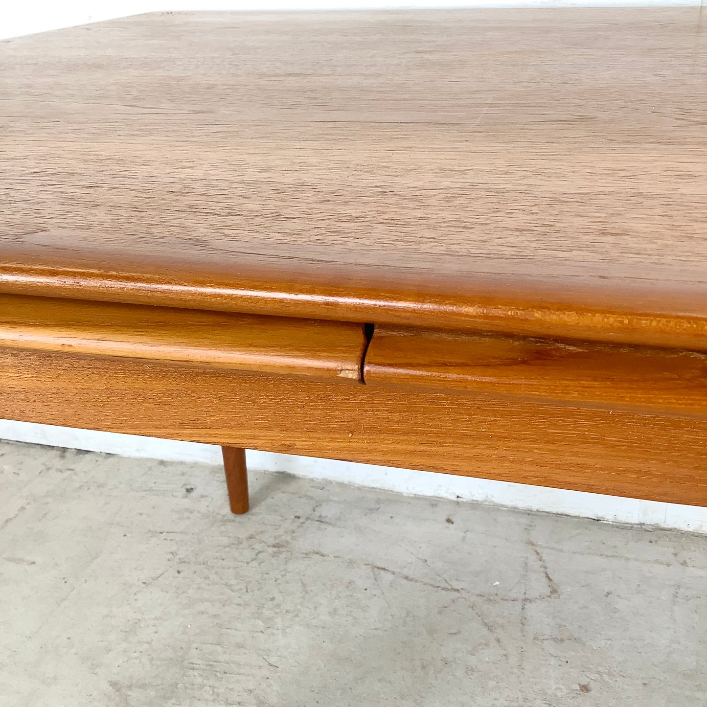 Mid-Century Danish Teak Dining Table with Draw Leaves by Skovmand & Andersen for Moreddi