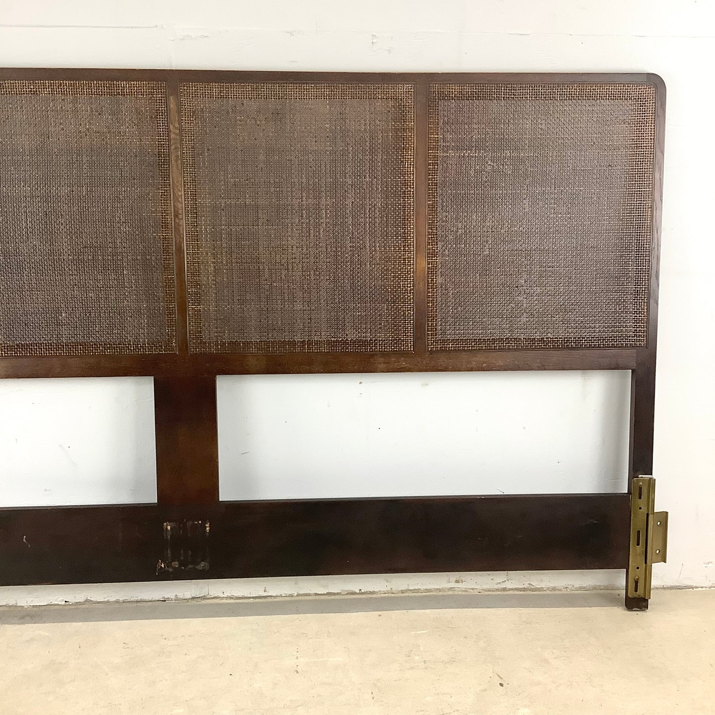 Mid-Century Cane Front Headboard- King Size