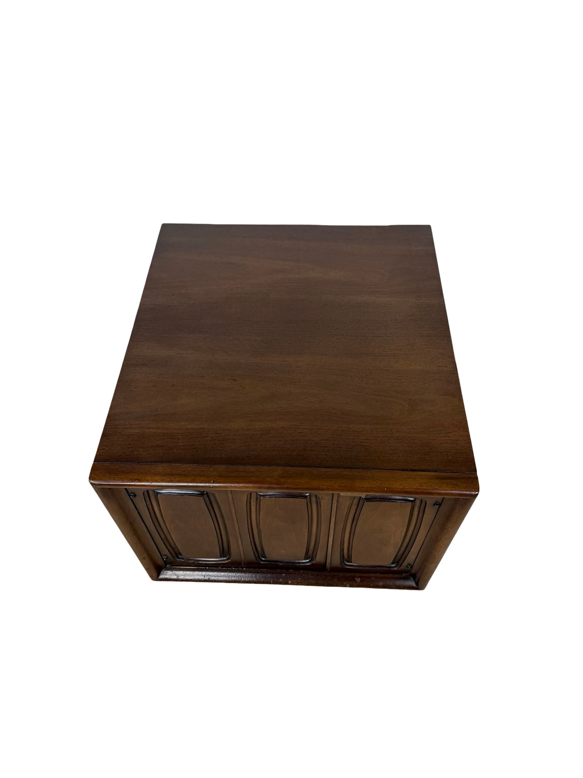Vintage Broyhill Premier Emphasis Walnut Mid-Century Cabinet End Table / Nightstand