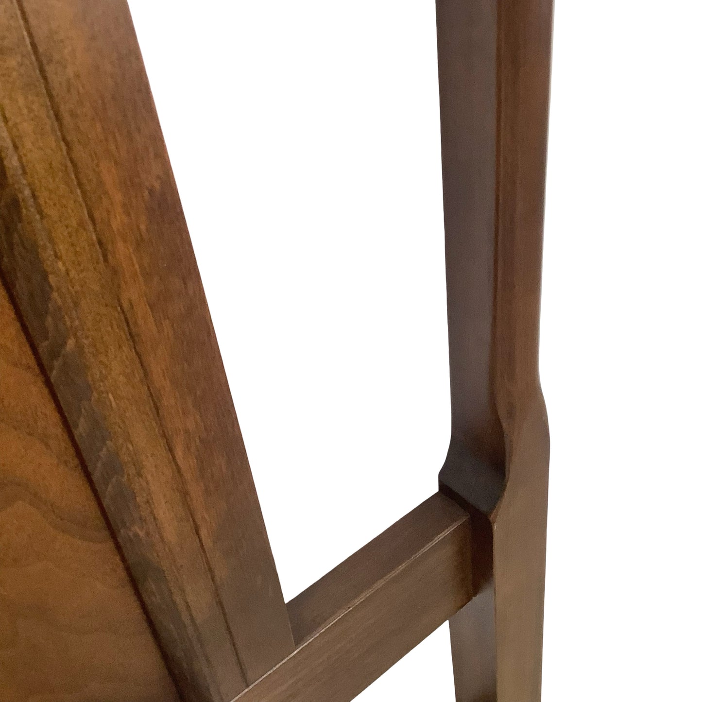 Mid-Century Modern Walnut Headboard | Vintage Full/Queen | Woven Panel Design