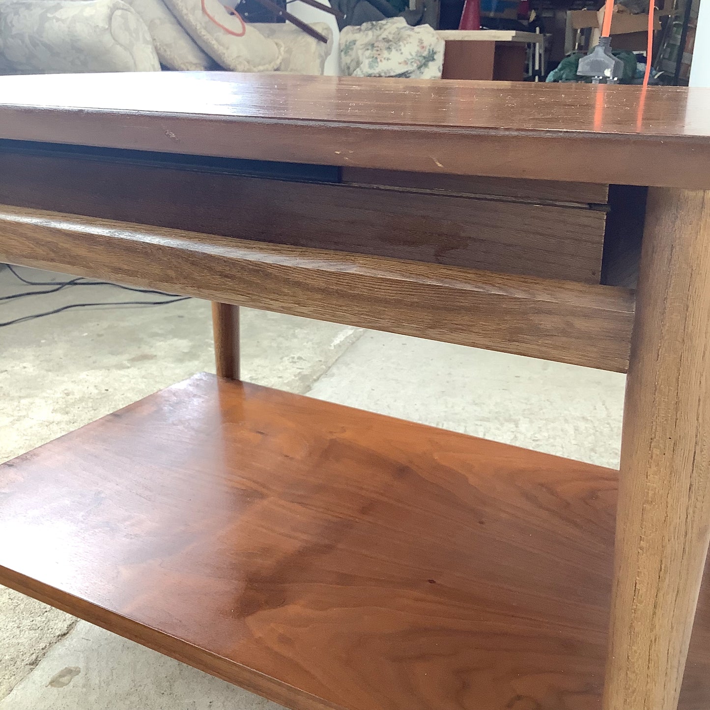 Lane Perception Walnut End Table | Two-Tier | 1960s