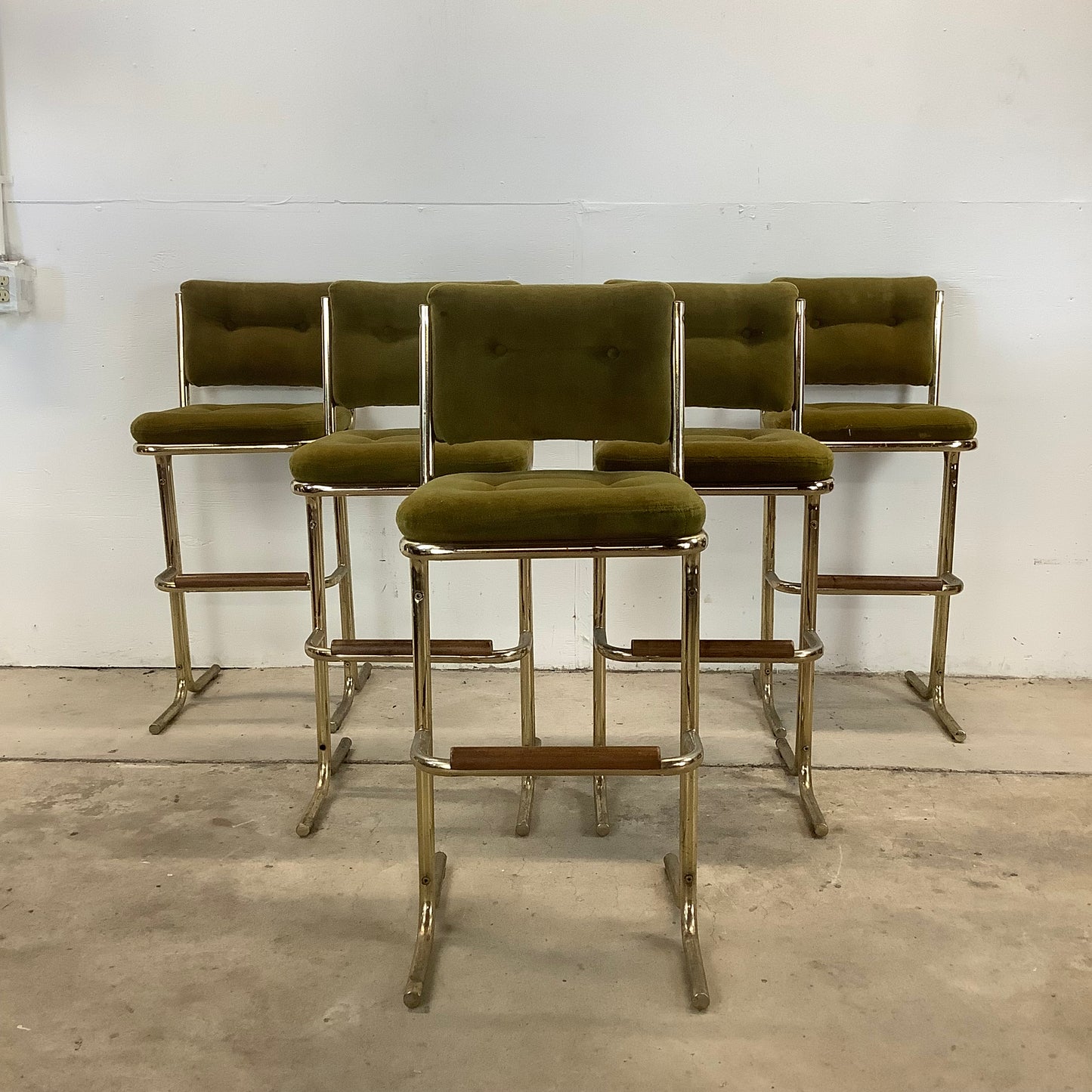 Vintage Modern Chromcraft Barstools-set of 5