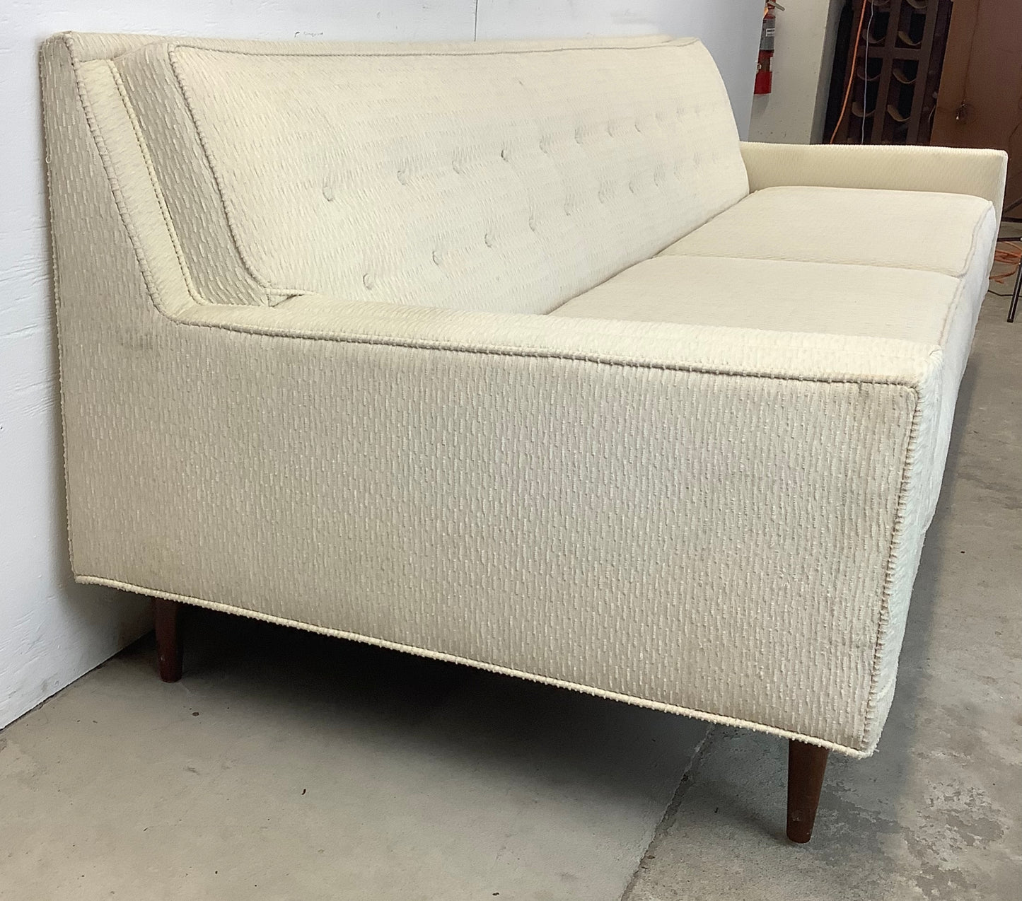 Striking Tufted Mid-Century Modern Sofa