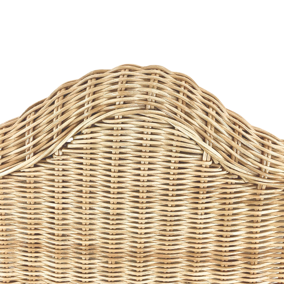 Vintage High-Back Woven Wicker Armchair