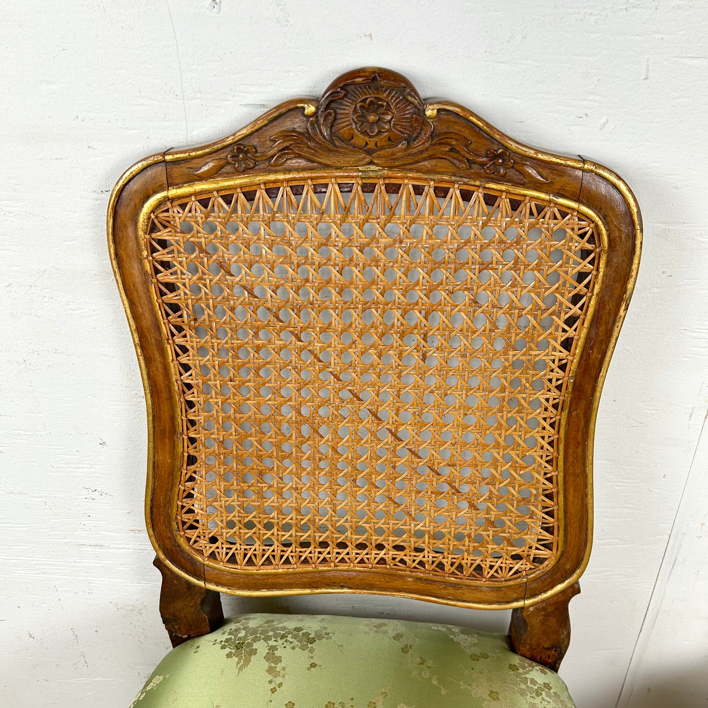 Pair Louis XV Style Side Chairs with Cane Backs