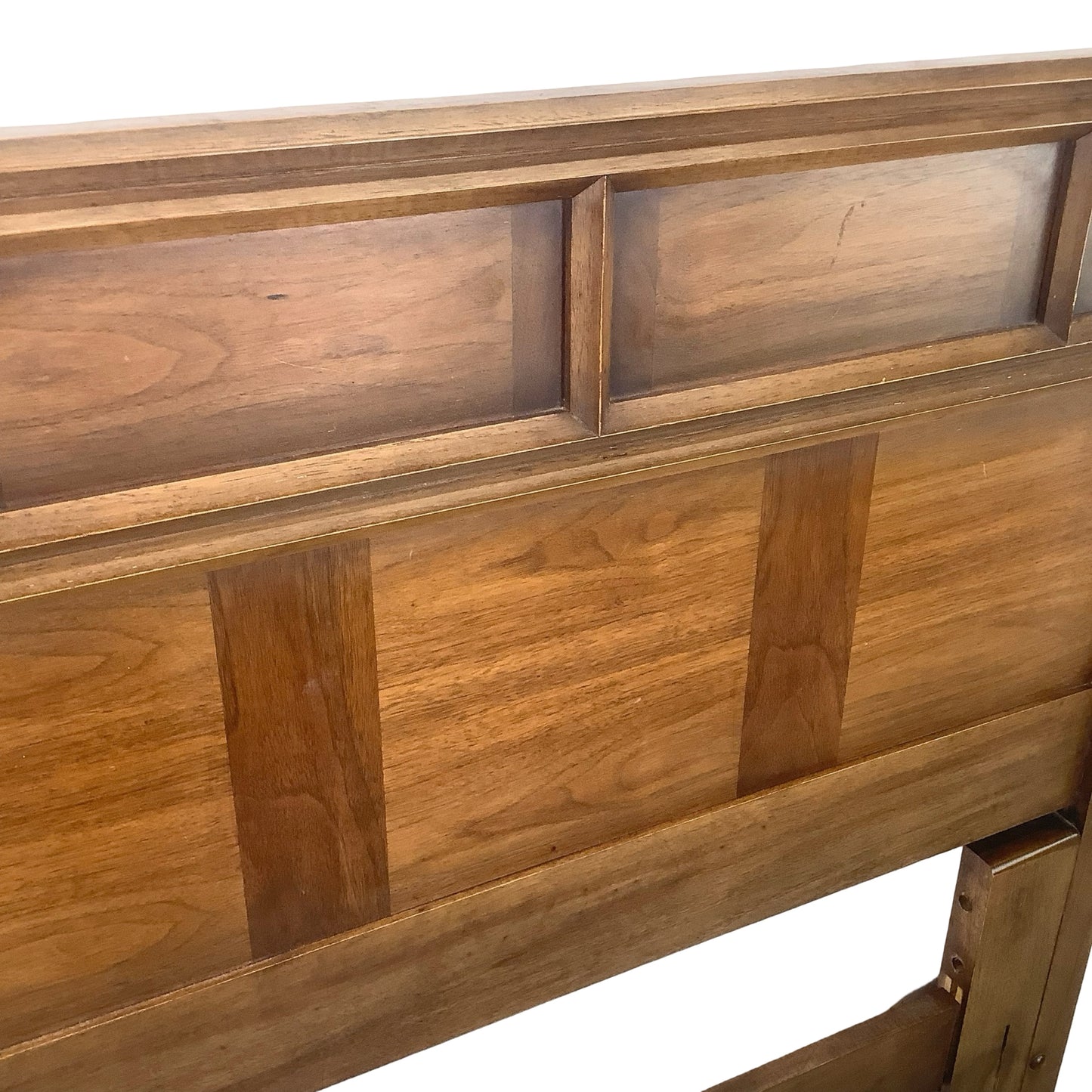 Mid-Century Modern Walnut Headboard | Vintage Full/Queen |GeometricDesign