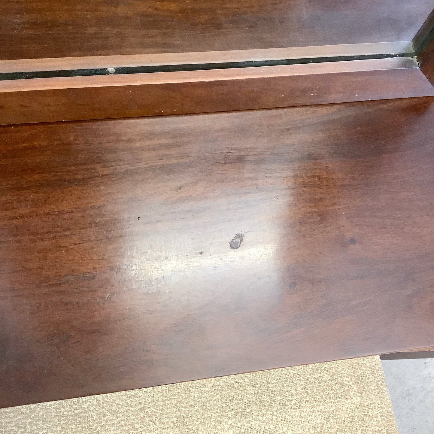 Mid-Century Vanity & Mirror With Stool