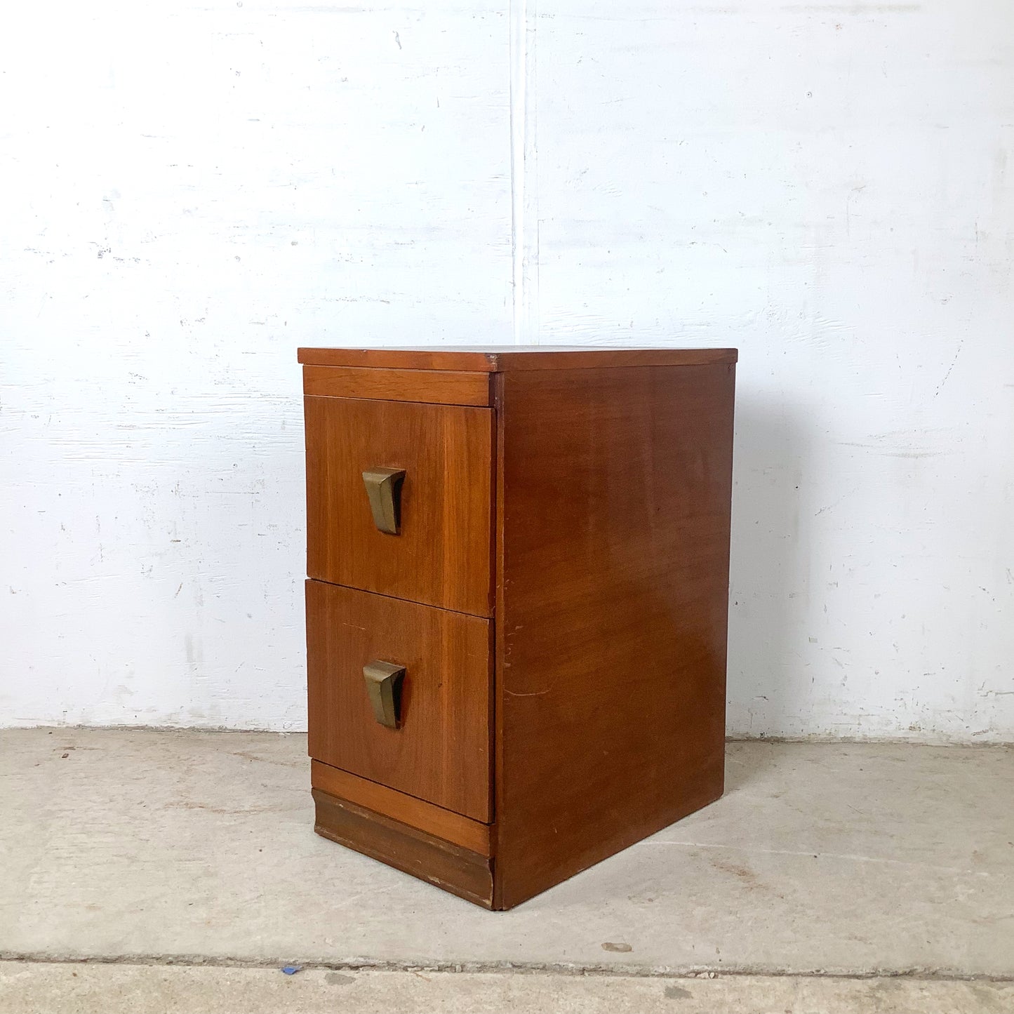 American Modern Two-Drawer Bedside Nightstand