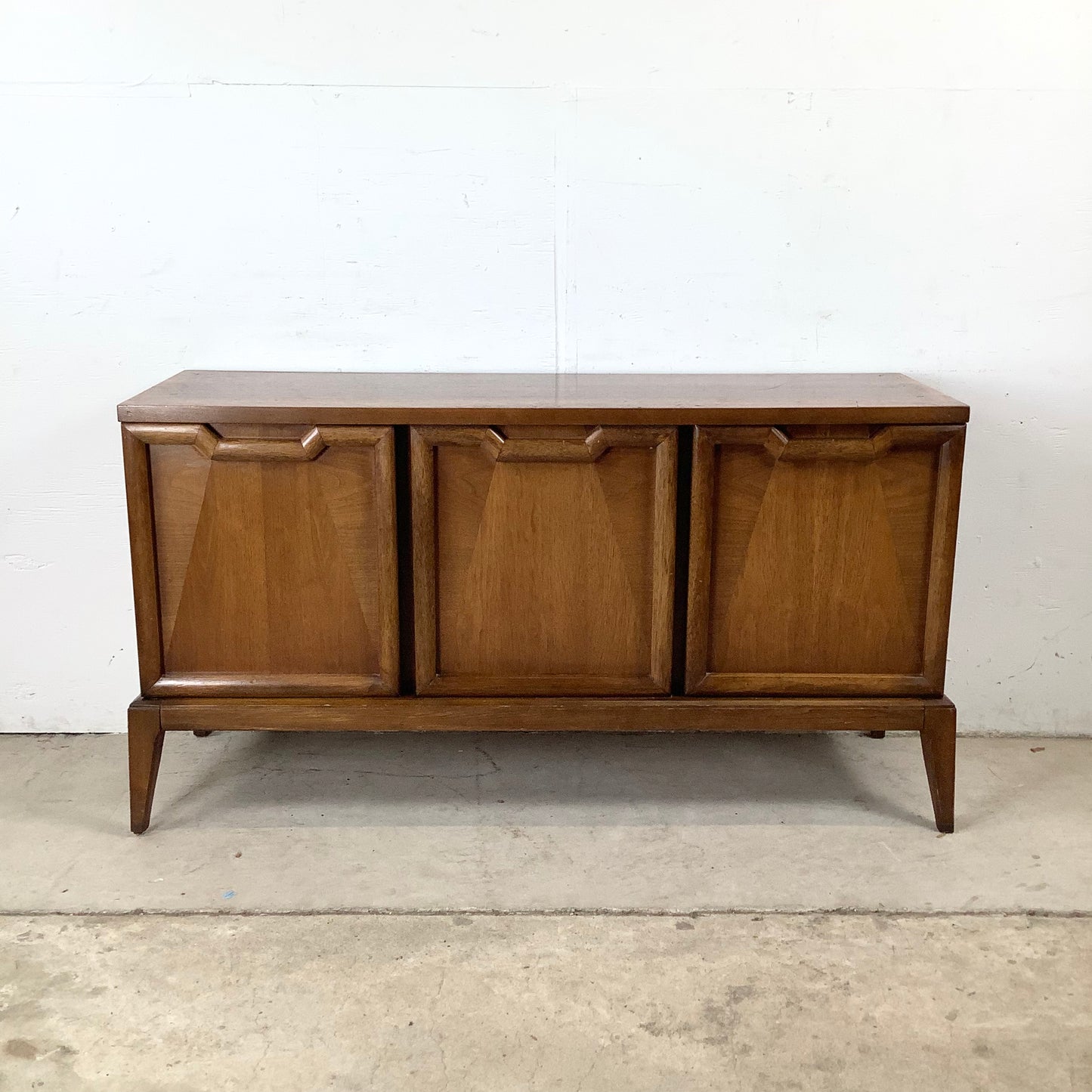 Mid-Century Credenza With Display Topper