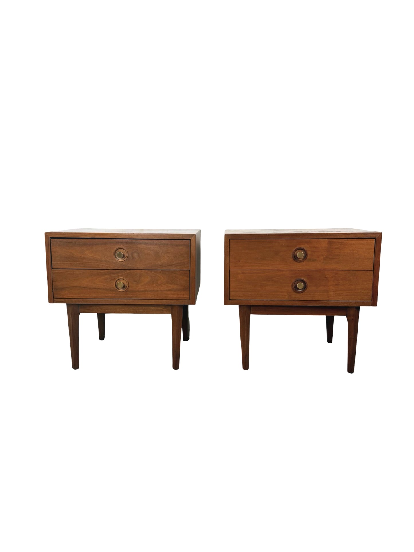 American of Martinsville Mid-Century Two-Drawer Nightstands – Pair