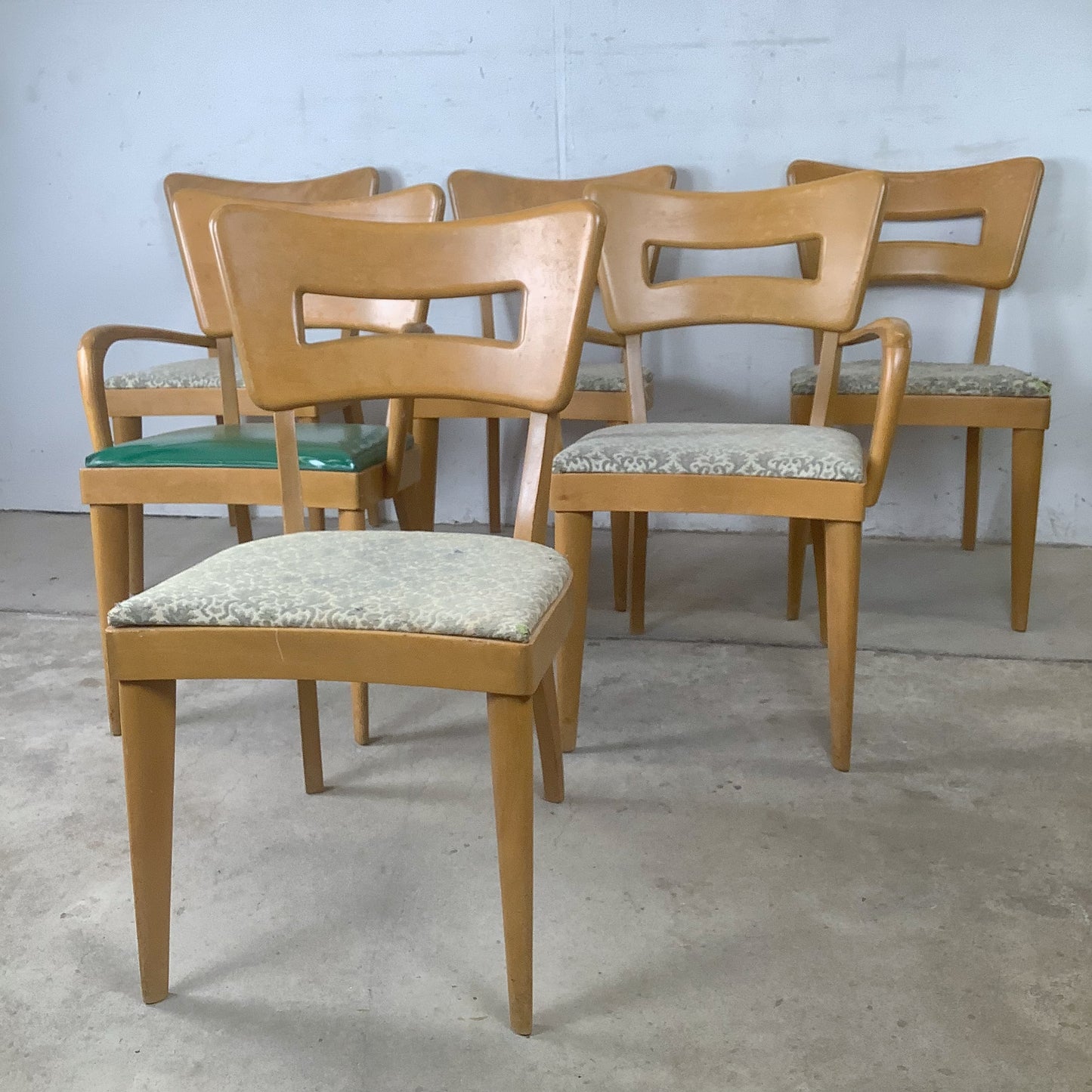 Heywood-Wakefield M 154 "Dog Bone" Dining Chairs — A Set of Six
