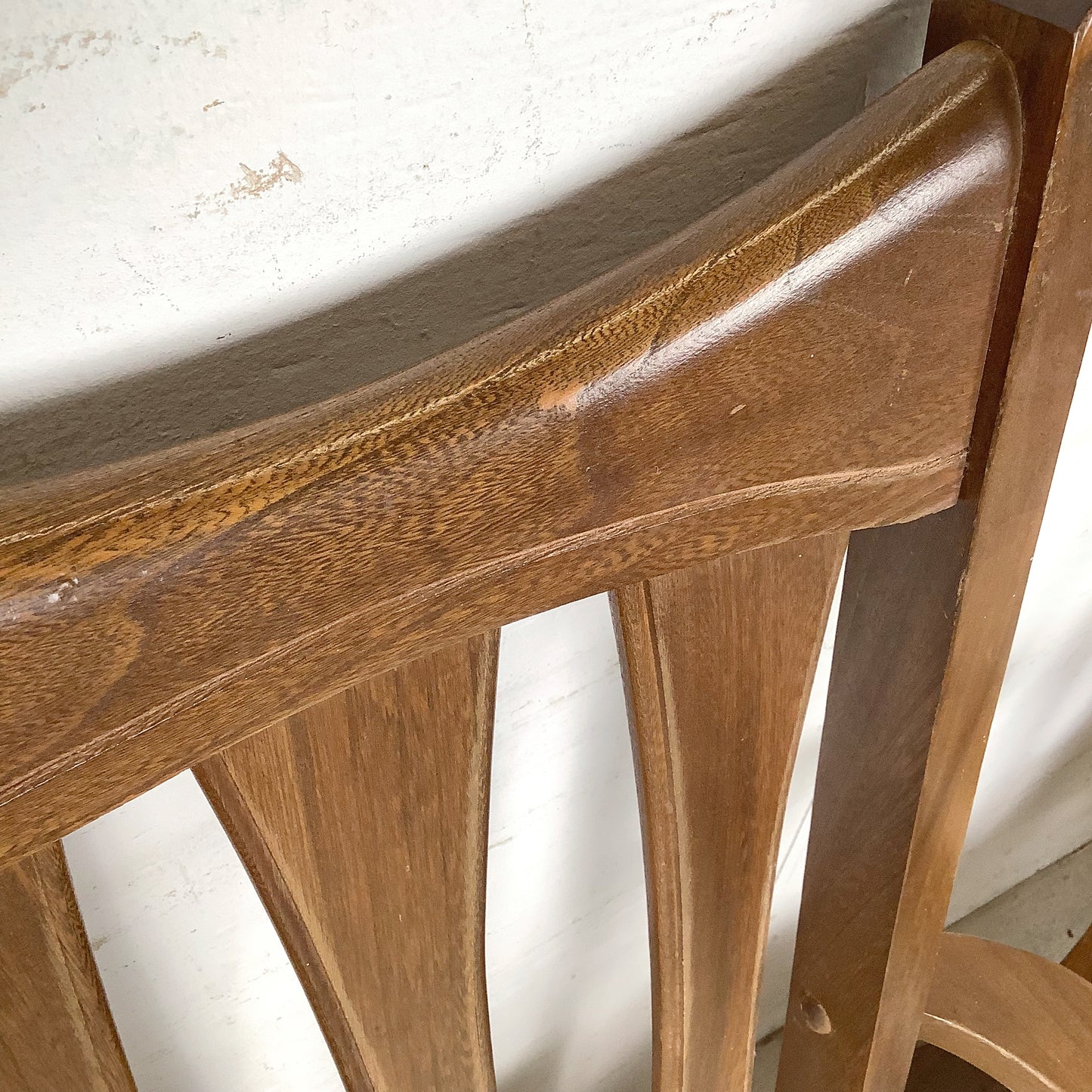 Set of Six Mid-Century Walnut Dining Chairs