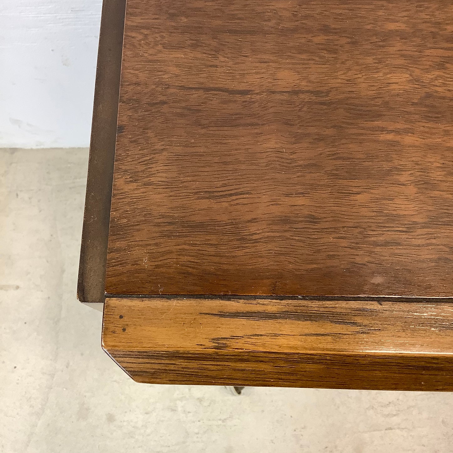 Mid-Century Modern Walnut Bar Cart With Leaves