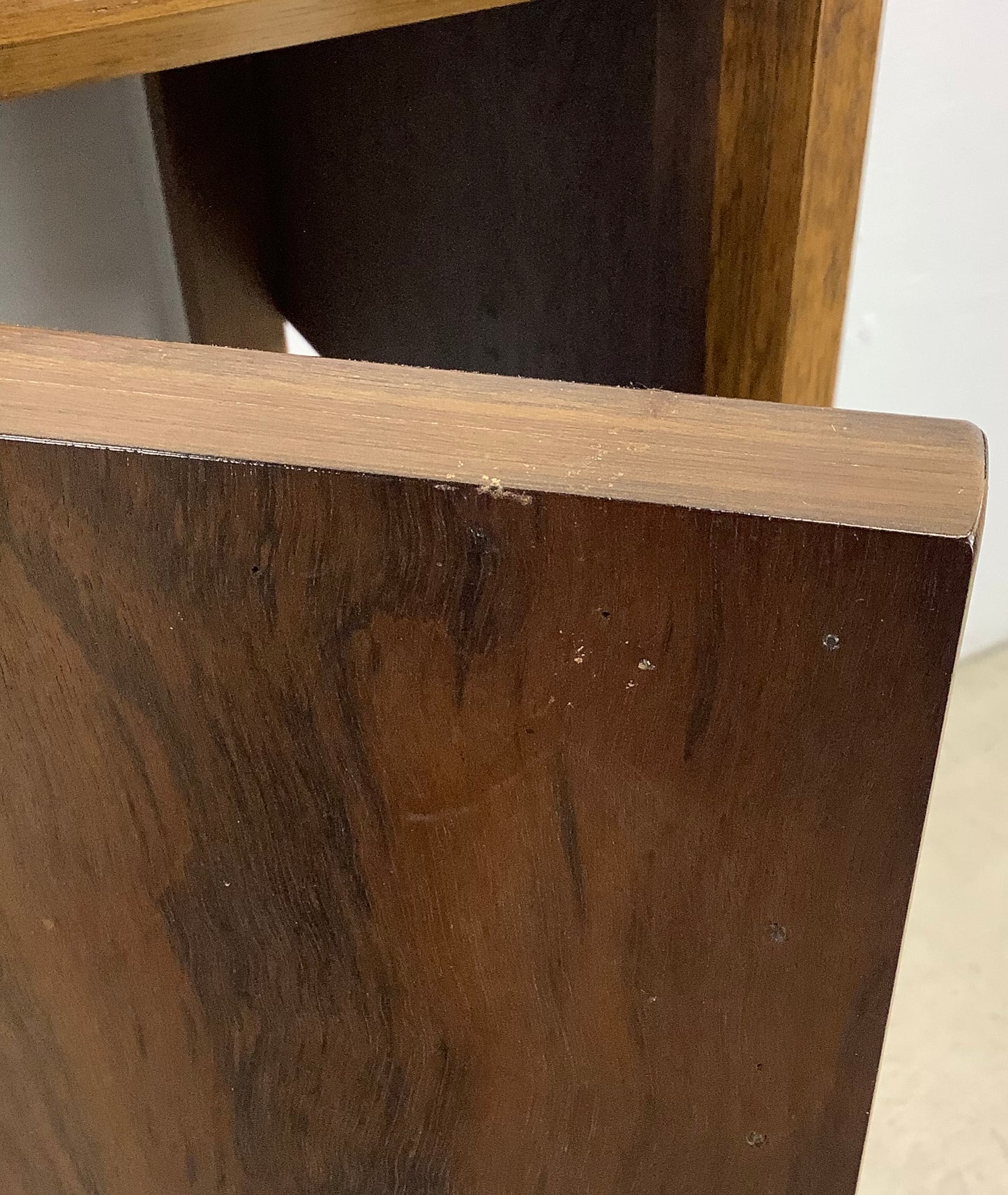 Mid-Century Modern Walnut Bar Cart With Leaves