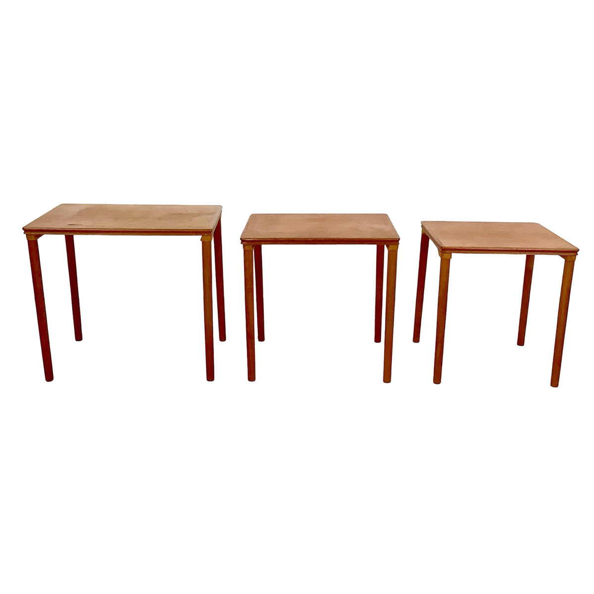 Mid-Century Modern Teak Nesting Tables – Set of Three