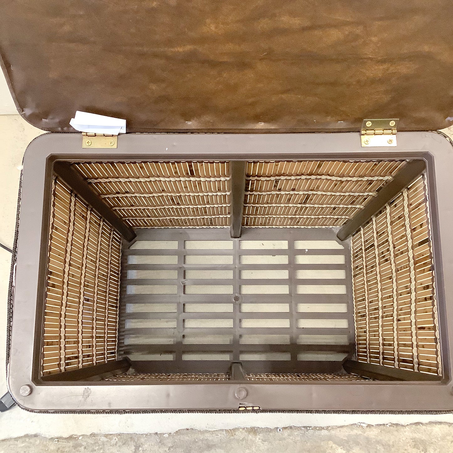 Vintage Bohemian Laundry Basket with Natural Cane Wrap