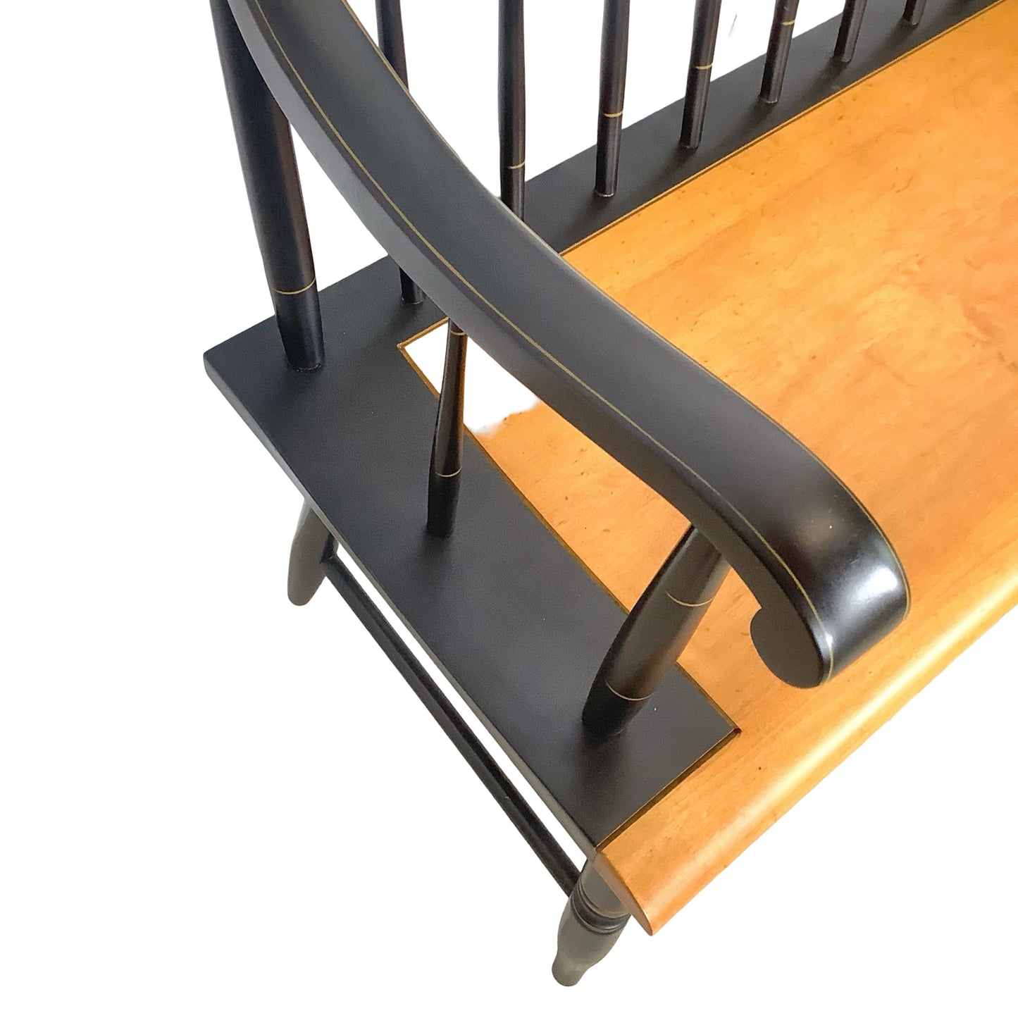 Vintage Hitchcock Style Stenciled Bench | Nichols & Stone Style Settee
