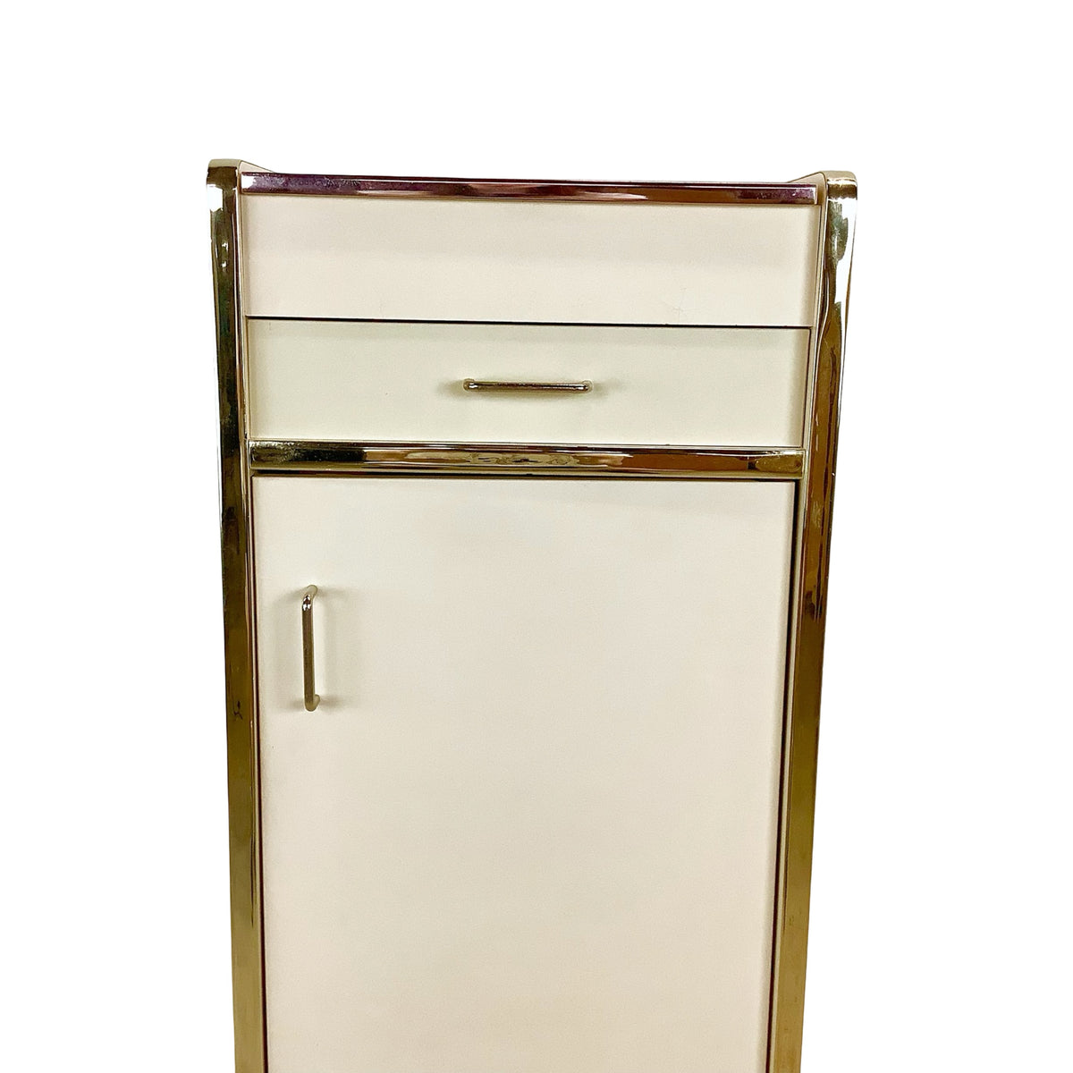 Vintage 1980s Postmodern Jewelry Armoire with Gold-Tone Trim