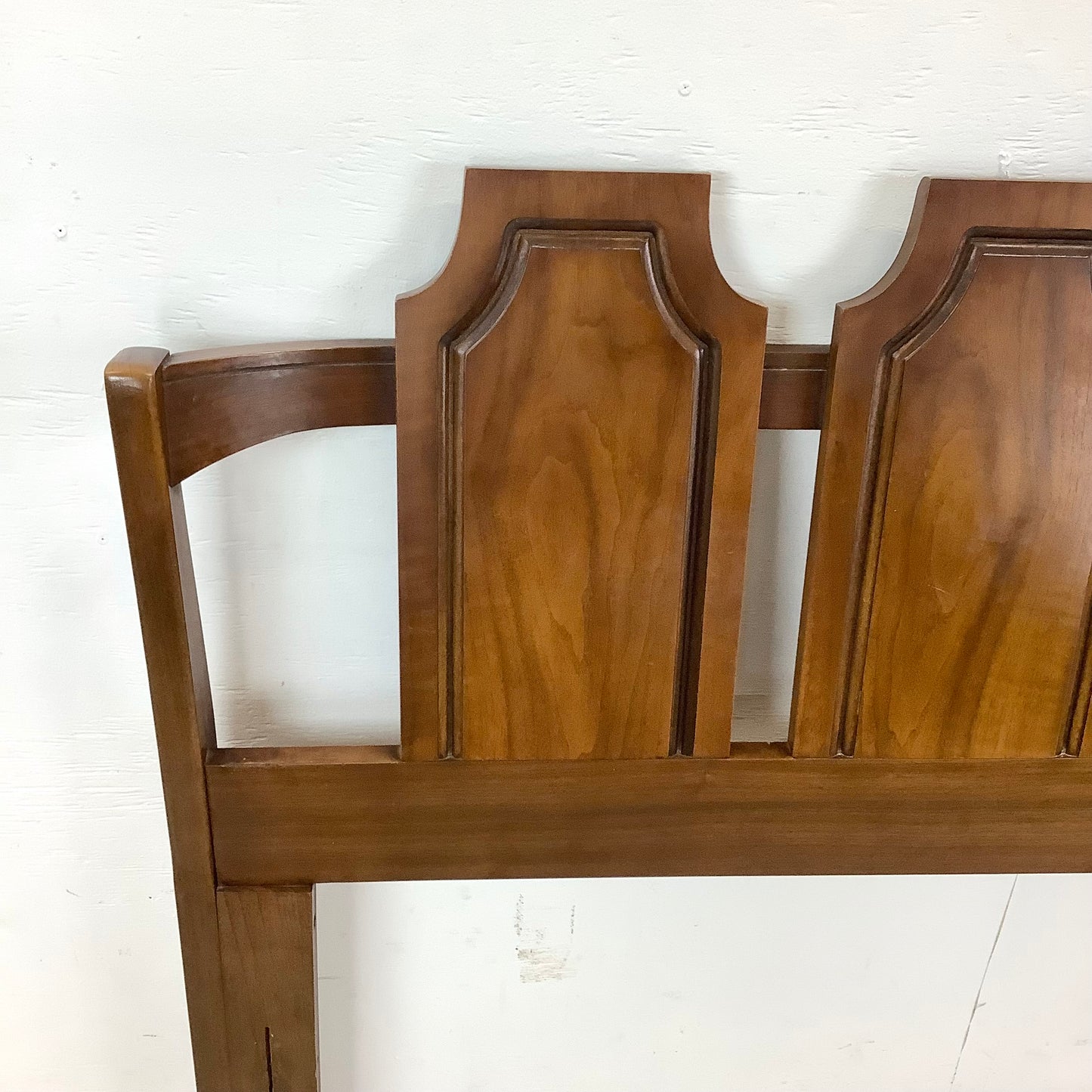 Vintage Walnut Mid-Century Modern Full Bed Frame