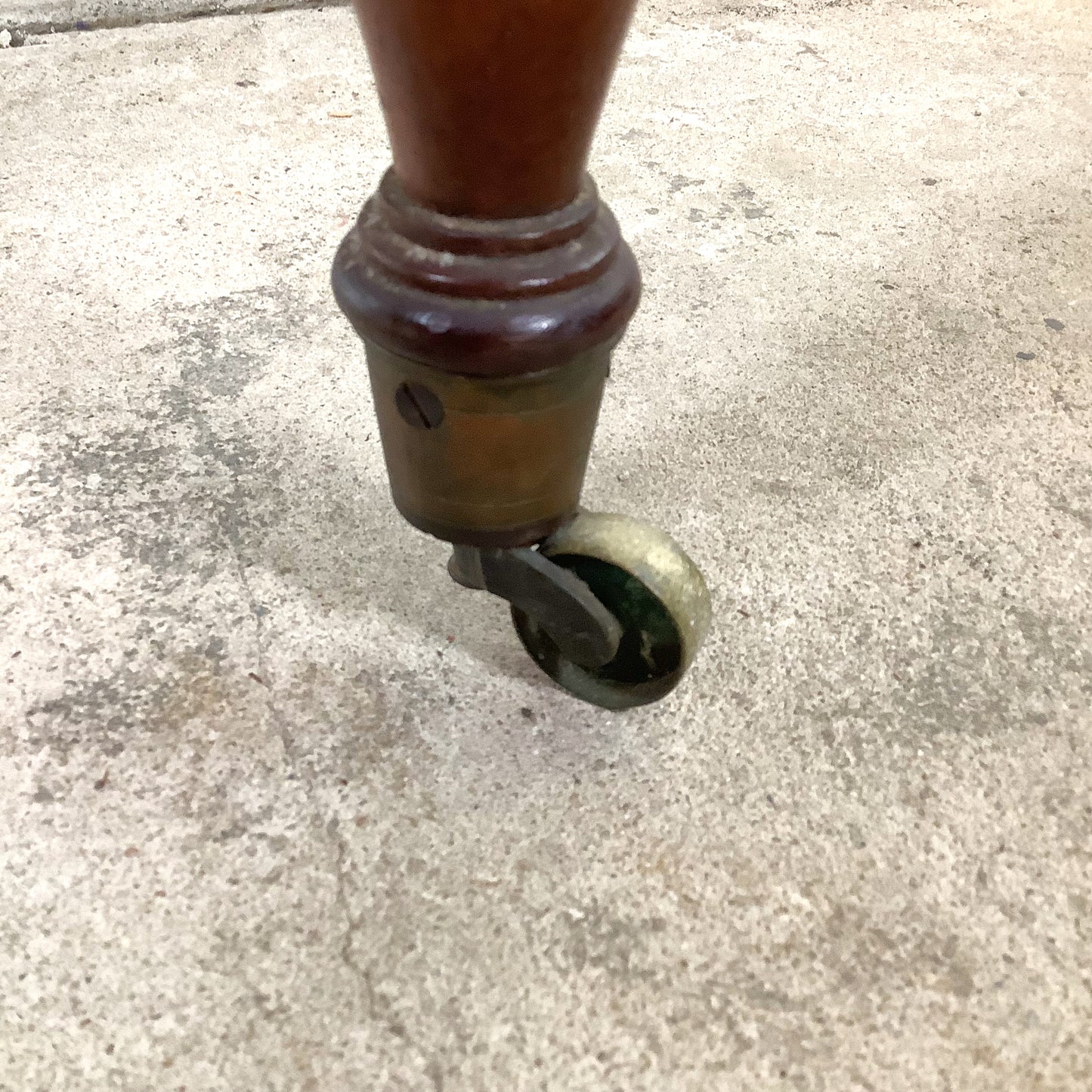 Antique American Drop-Leaf Table | Victorian Spool-Turned Legs | Original Brass Casters | Hardwood Top