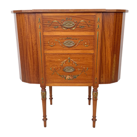 American Adam Revival Satinwood Martha Washington Sewing Cabinet | Aimone Mfg. Co., New York | circa 1900–1919