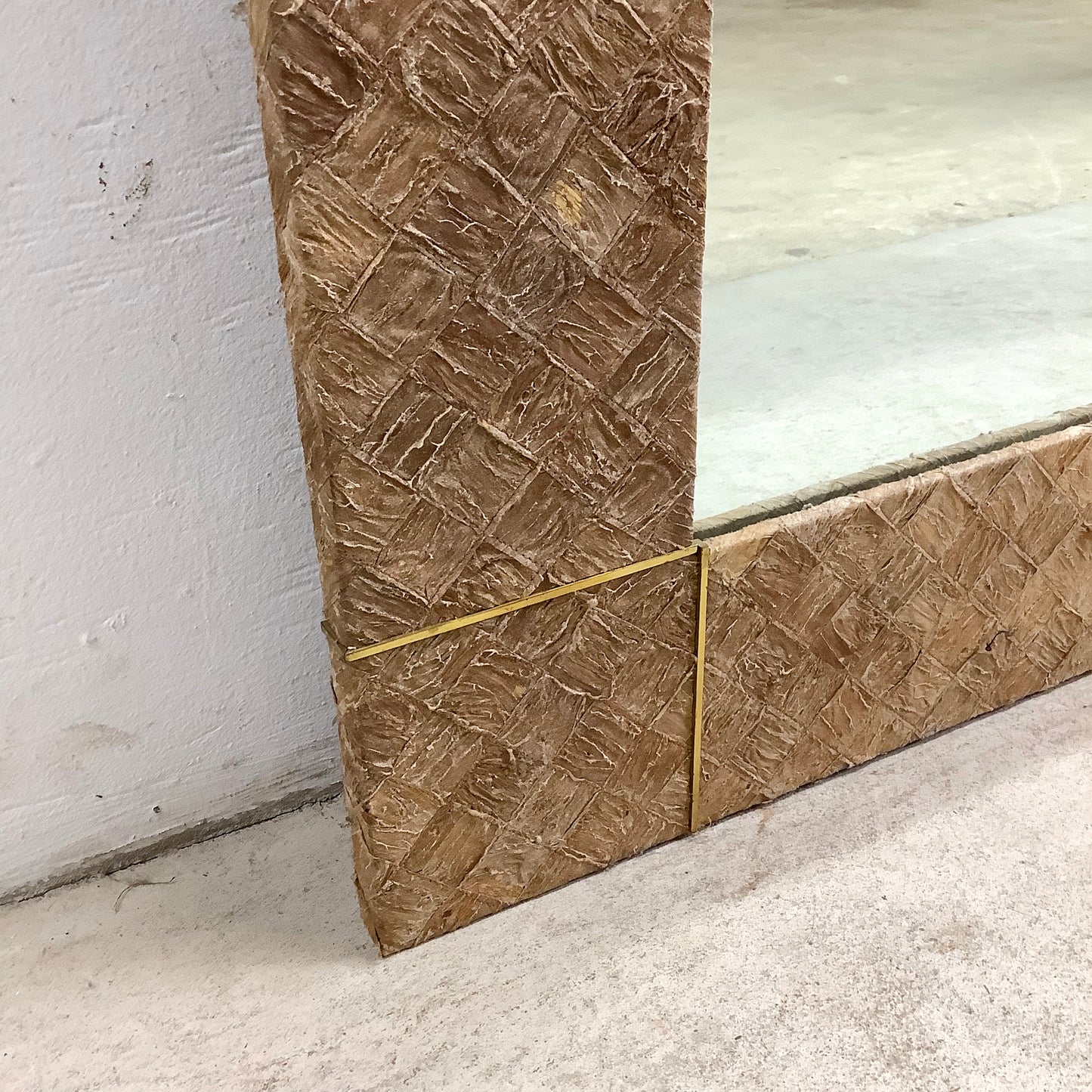 Large Vintage Square Wall Mirror