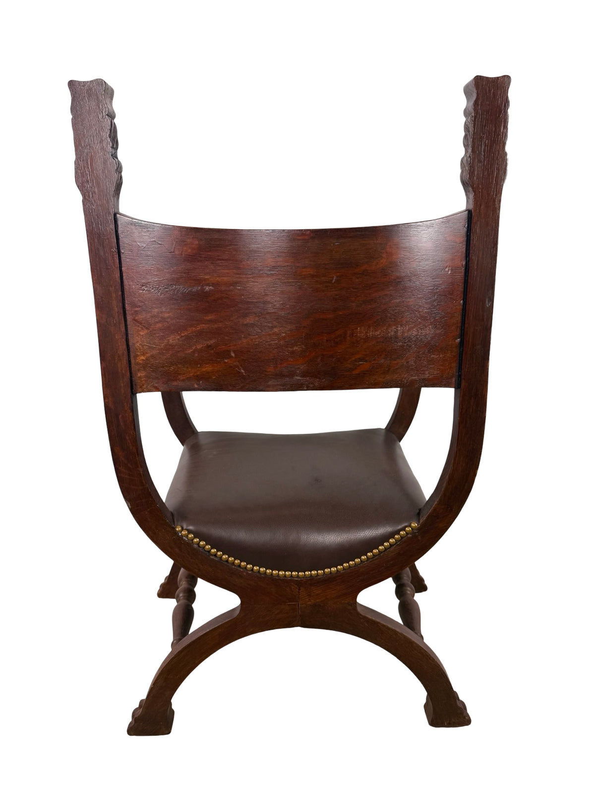 Vintage Renaissance Revival Savonarola X-Frame Accent Chair