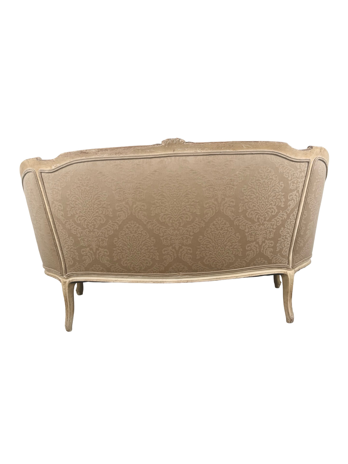Vintage Louis XV Revival Carved Giltwood Upholstered Settee