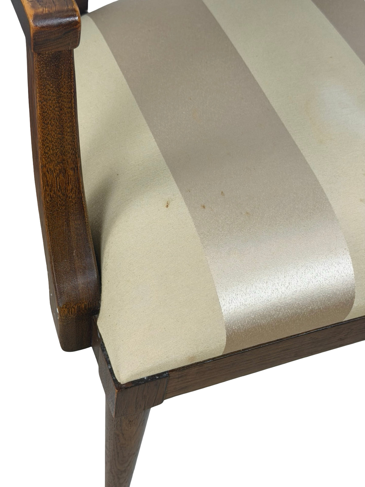Pair of Mid-Century Modern High-Back Cane Dining Armchairs, Stamped Denmark