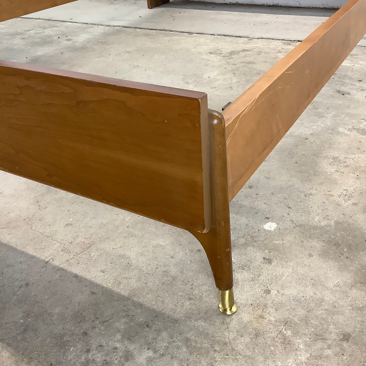 Vintage Mid-Century Bed Frame with Storage- Full