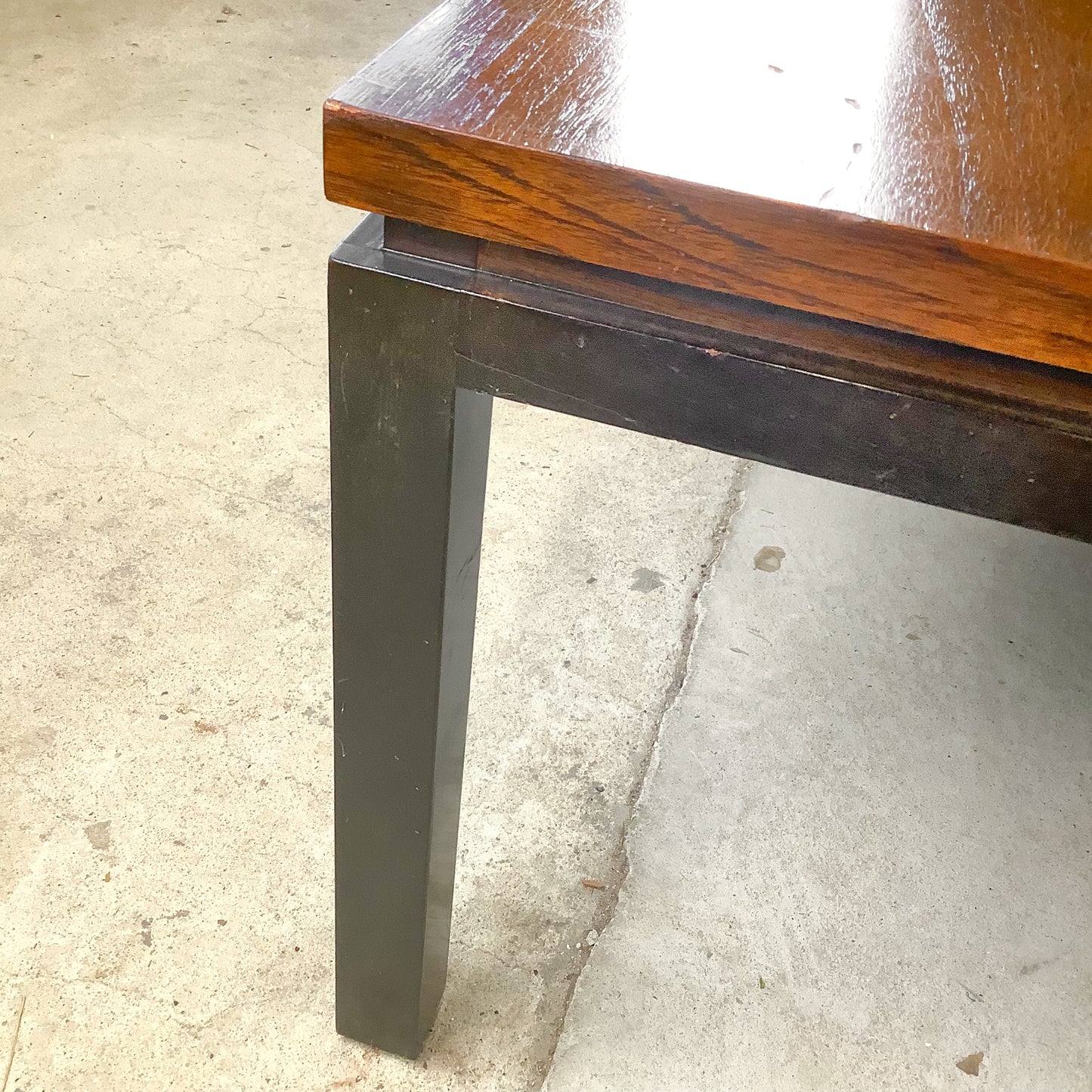 Vintage Mid-Century Modern Walnut Floating Top Coffee Table | Milo Baughman Style