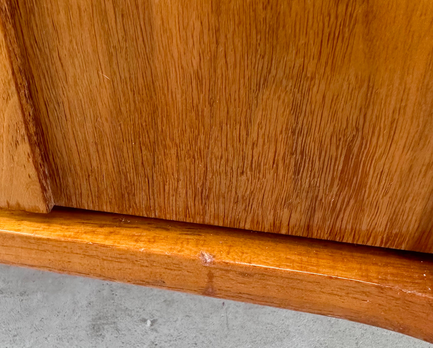 Mid-Century Lowboy Walnut Dresser With Drumstick Legs