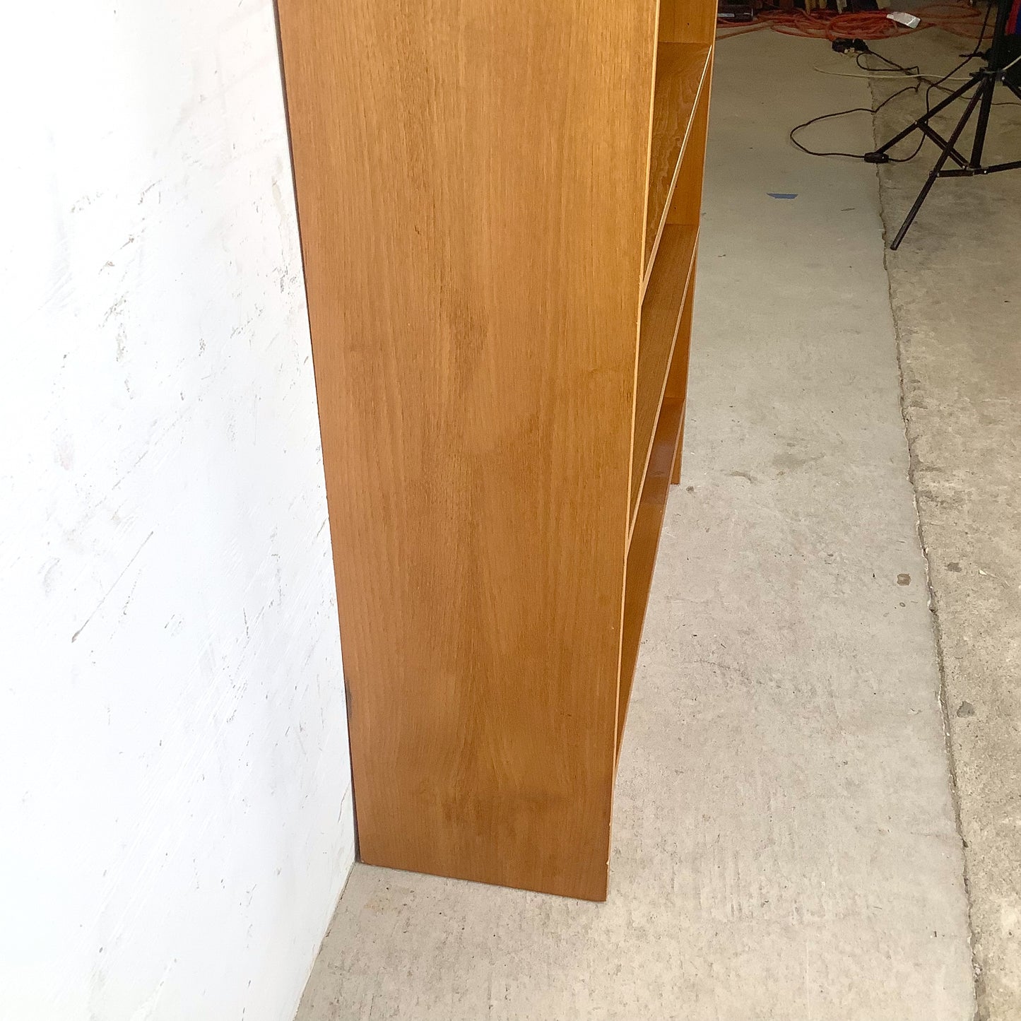 Scandinavian Modern Style Teak Bookcase | Open Display Shelving Cabinet