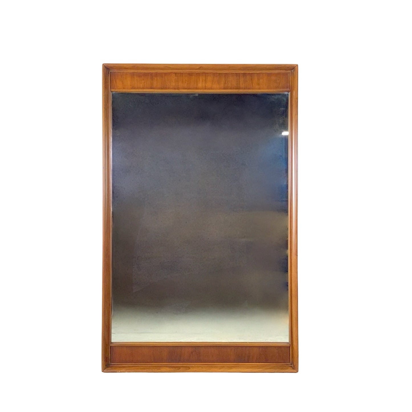 Large Mid-Century American Walnut & Pecan Mirror