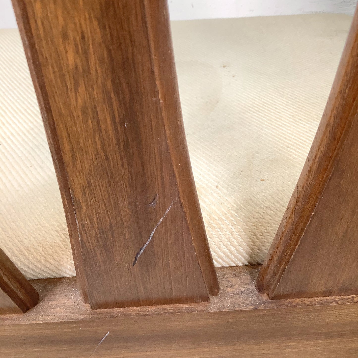 Set of Six Mid-Century Walnut Dining Chairs