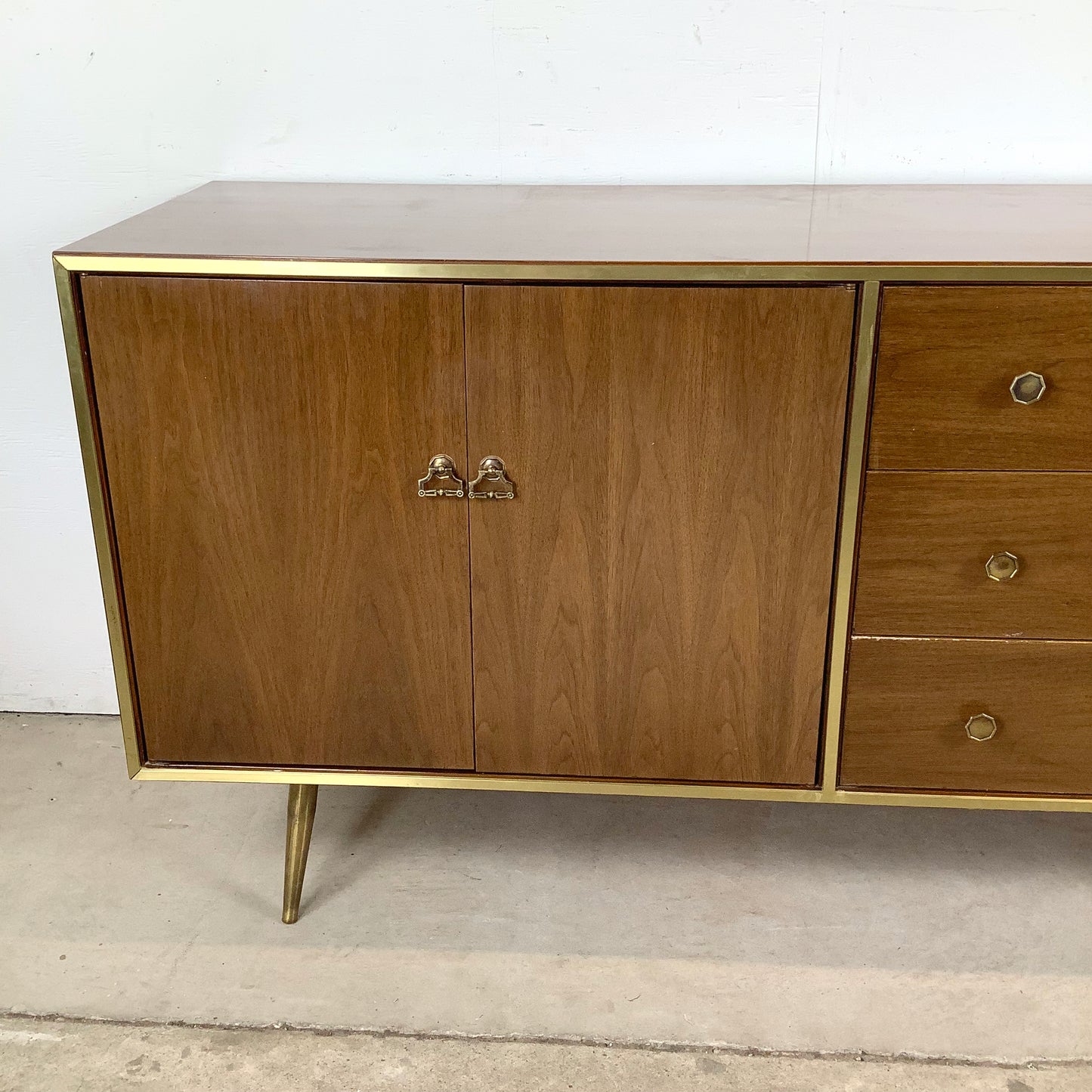 Vintage Six Drawer Paul McCobb Style Bedroom Dresser