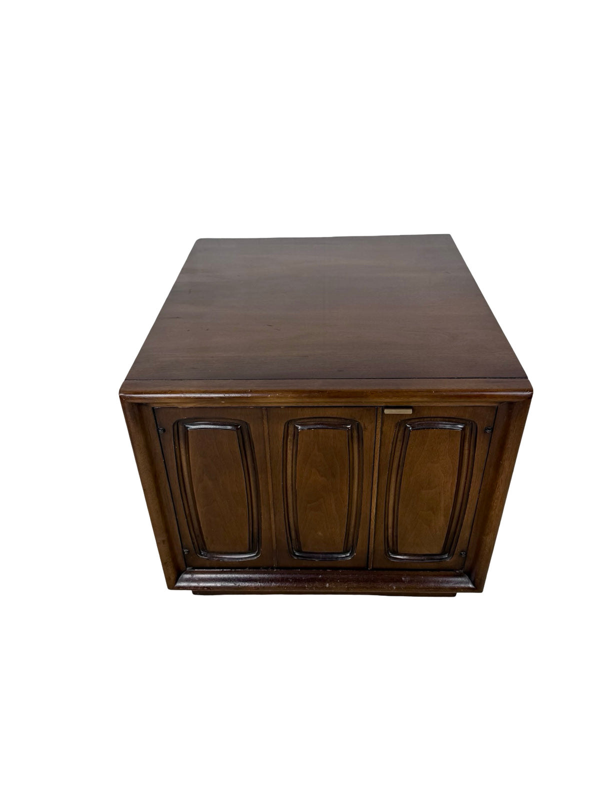 Vintage Broyhill Premier Emphasis Walnut Mid-Century Cabinet End Table / Nightstand