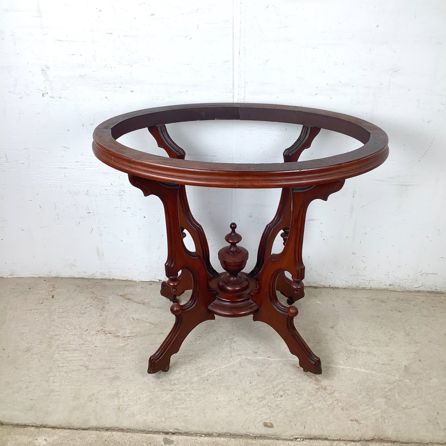 Victorian Revival Marble Top Center Table