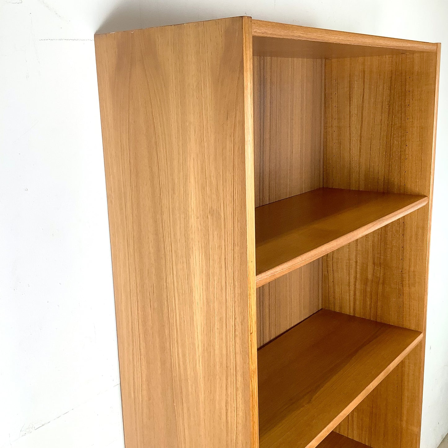 Vintage Scandinavian Modern Teak Open Bookcase