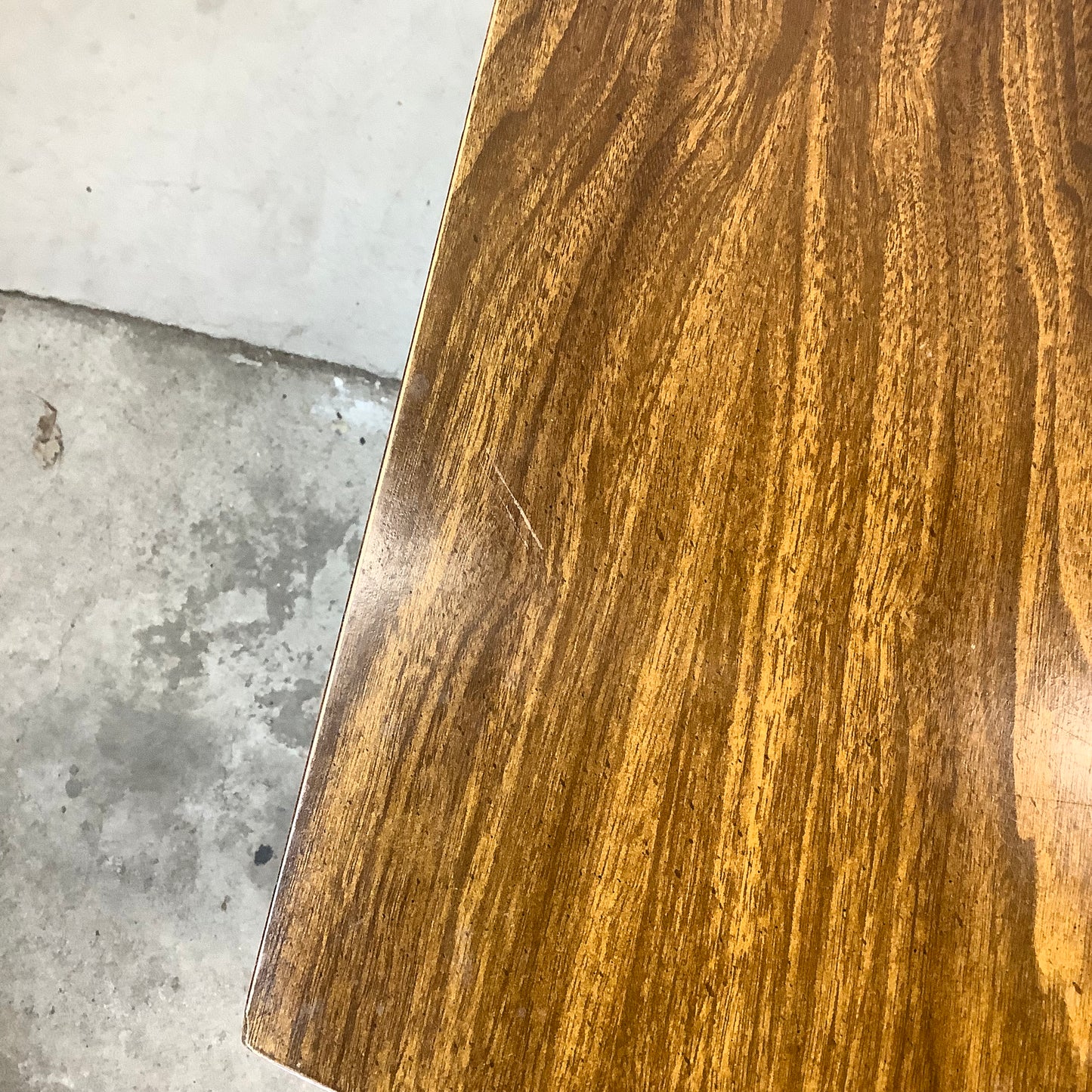 Mid-Century Walnut Finish Dining Table