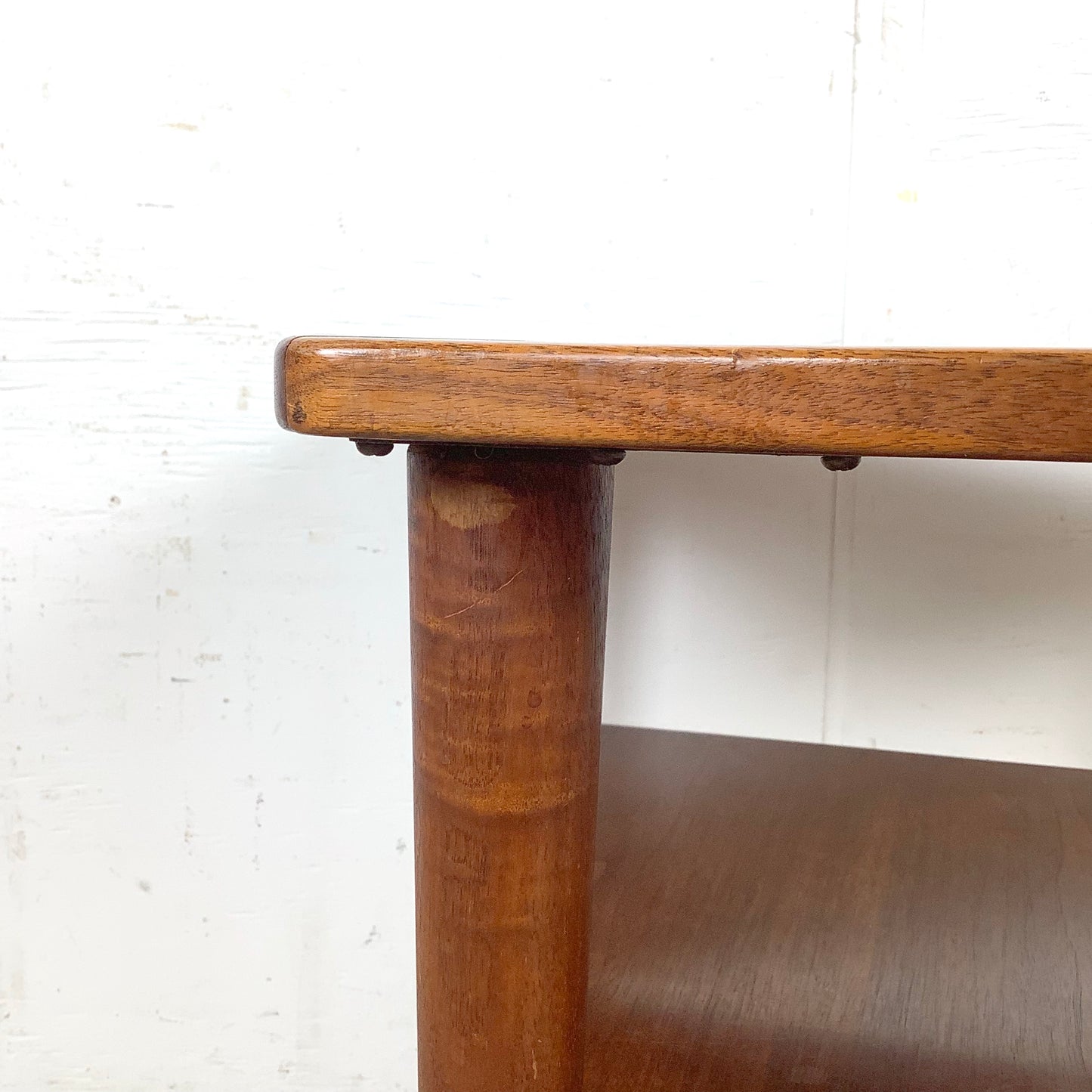 Vintage Trapezoidal Teak End Table