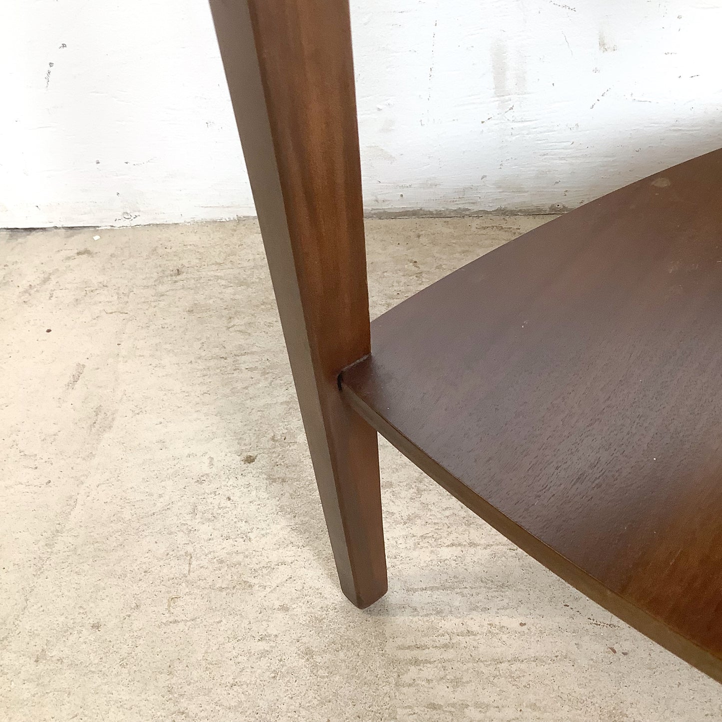 Pair of Two-Tier Triangular End Tables | Mid-Century Modern