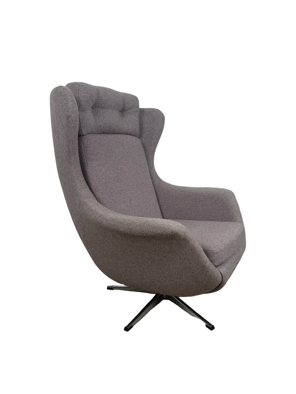 Modern Mid-Century Style Wingback Swivel Lounge Chair